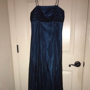 Navy blue long formal dress